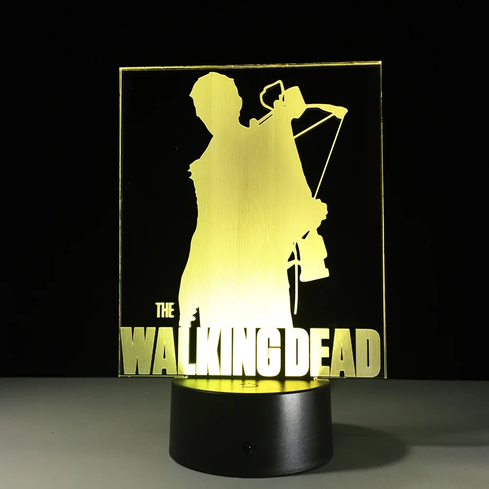 The Walking Dead 3D Декор ночь светодиодная Цвета Изменение Настольная лампа 3D новинка ночник для детского подарка