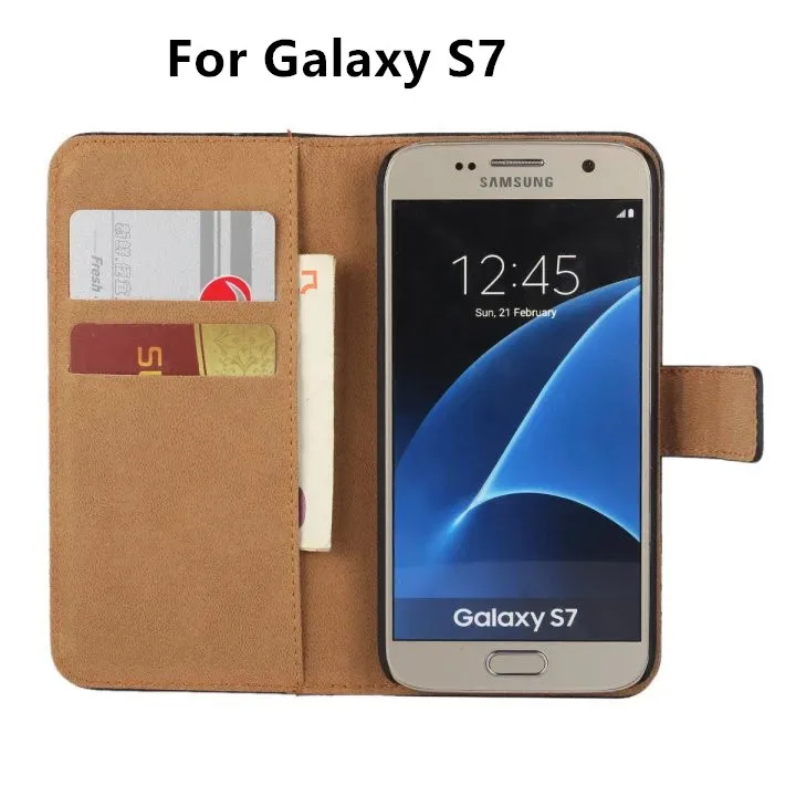for Samsung Galaxy S7 Vintage Leather Case Wallet Stand Phone Cover Bag
