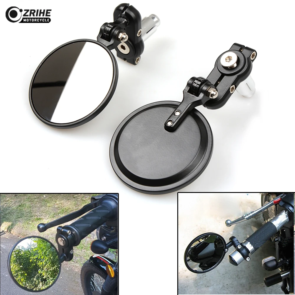 Motorcycle Rear View Mirror Handle Bar End Side Mirrors ATV Scooters Chrome Black For YAMAHA XJR400 XJR1200 XJR1300 XJ600