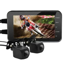 4-inch HD 1080 p Moto Macchina Fotografica DVR Motore Dash Recorder Dual Lens WIFI Impermeabile Moto Anteriore Posteriore Registratore