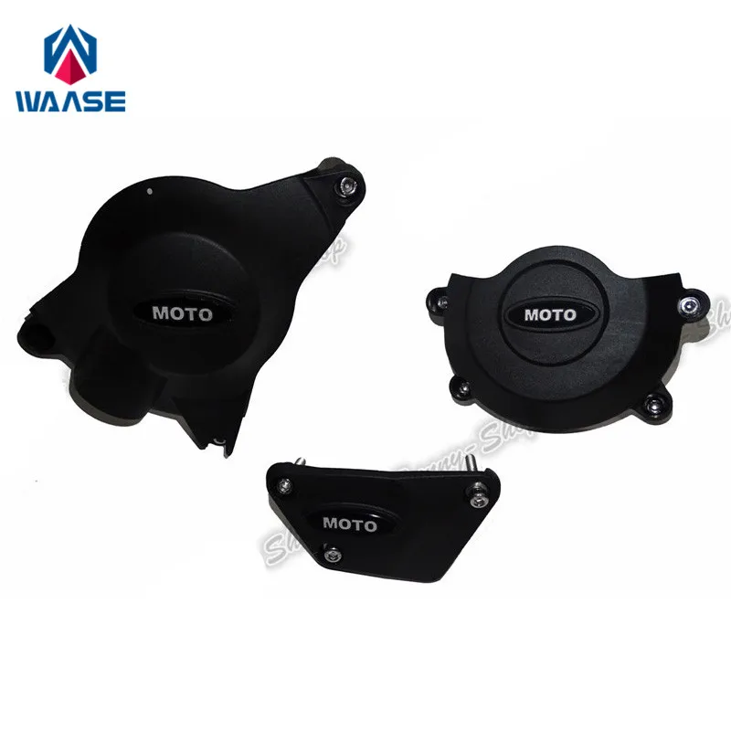 

waase Motorcycle Engine Alternator Clutch Timing Case Guard Cover Set Crash Protection For Yamaha YZF R6 2013 2014 2015 2016