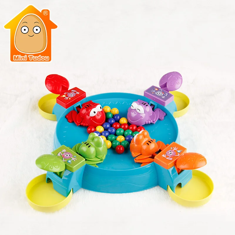 

Funny Multiplayer Anti Stress Toys Plastic Game Board Gadgets Feeding Frogs With Balls For Kids Parent Child Interaction Toy