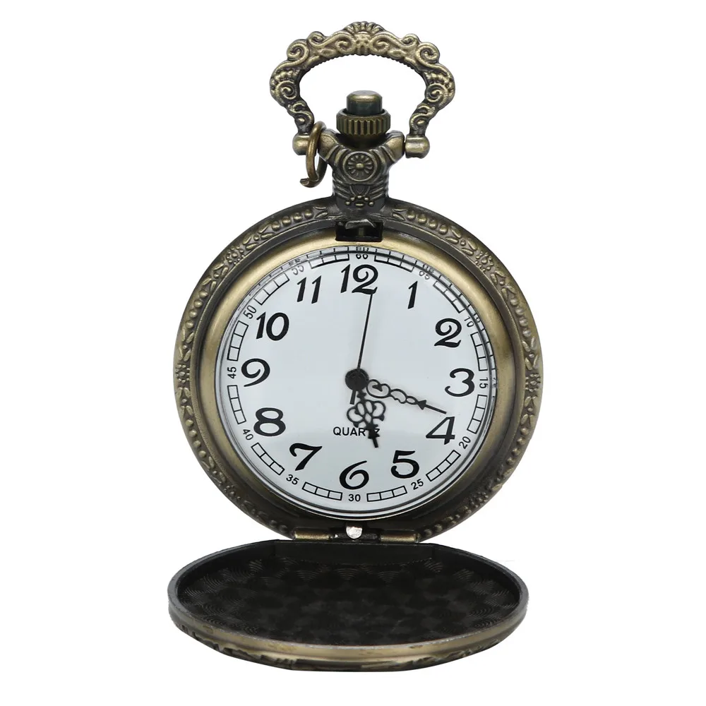 Ретро карманные часы винтажные часы с цепочкой неправильный Ретро дизайн Висячие Часы montre de poche ожерелье Подарки для Дедушки папы