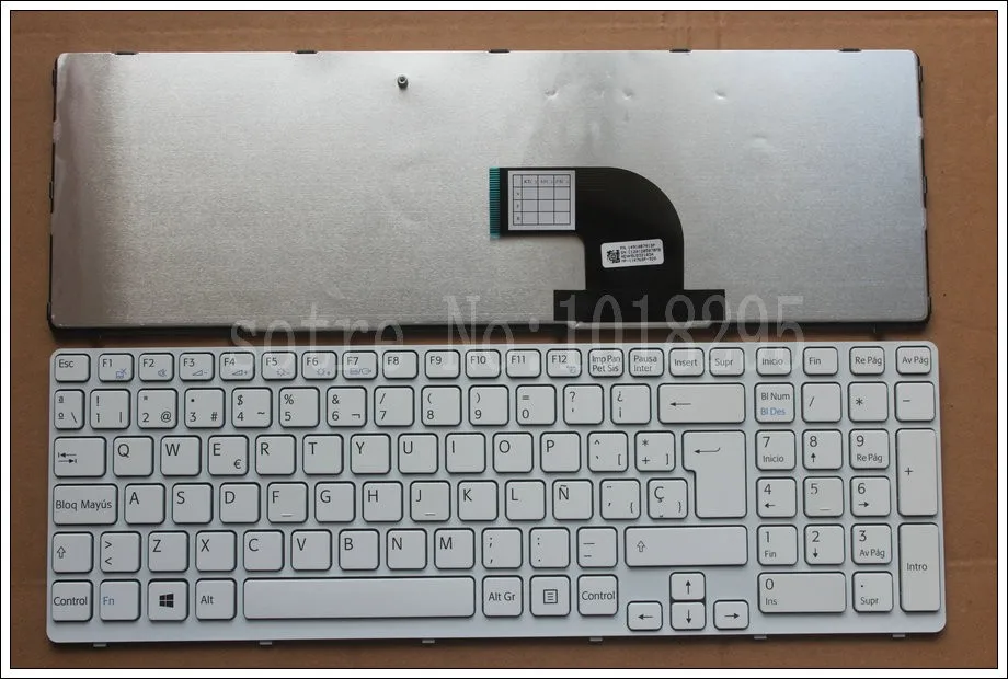 НОВЫЙ Испанский для sony vaio SVE1512Q1EW SVE1512Q1E SVE151J11M SVE1512Q1EW SCW151D11M SVE1511V1EW белый Испанский Клавиатура ноутбука