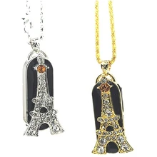 Алмазная железная башня USB 128 ГБ Флешка 64 ГБ флеш-накопитель 16 ГБ 32 ГБ Подарочный флеш-накопитель с украшениями Флешка 512 Гб карта памяти 2,0 подарок