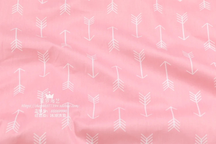 160 см* 50 см хлопковая ткань розовая лиса стрела медведь сова ткань Детский комплект кровати «сделай сам» одежда платье Лоскутная Ткань Дети Ручная работа ткань