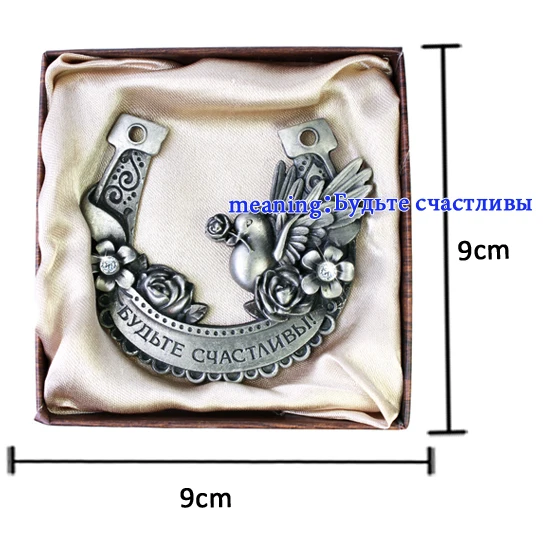 Новая подарочная коробка. Стразы подковы. Птица и цветок узор металл ремесло для вечерние украшения. Товары для дома. Сувениры для обуви статуи счастливые