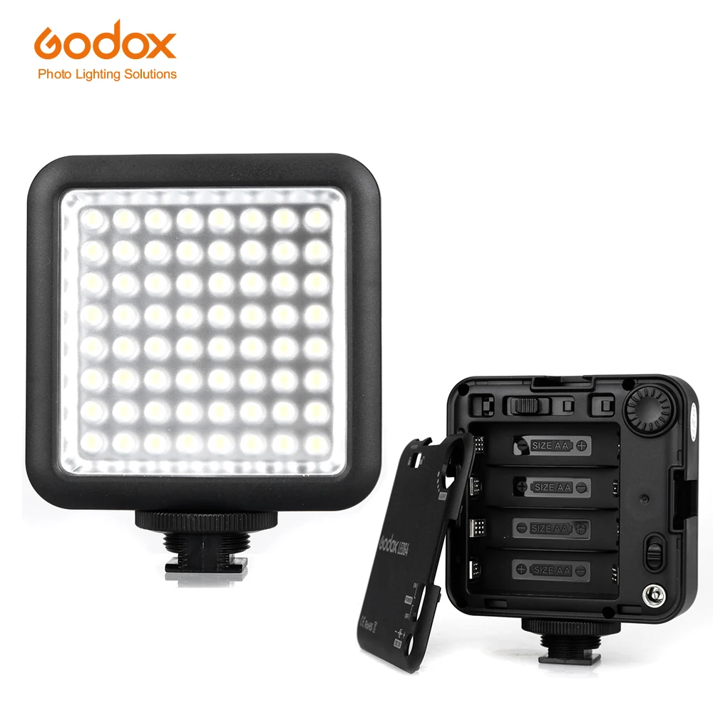 

Godox LED64 LED Video light for DSLR Camera Camcorder mini DVR as Fill Light for Wedding News Interview Macro photography