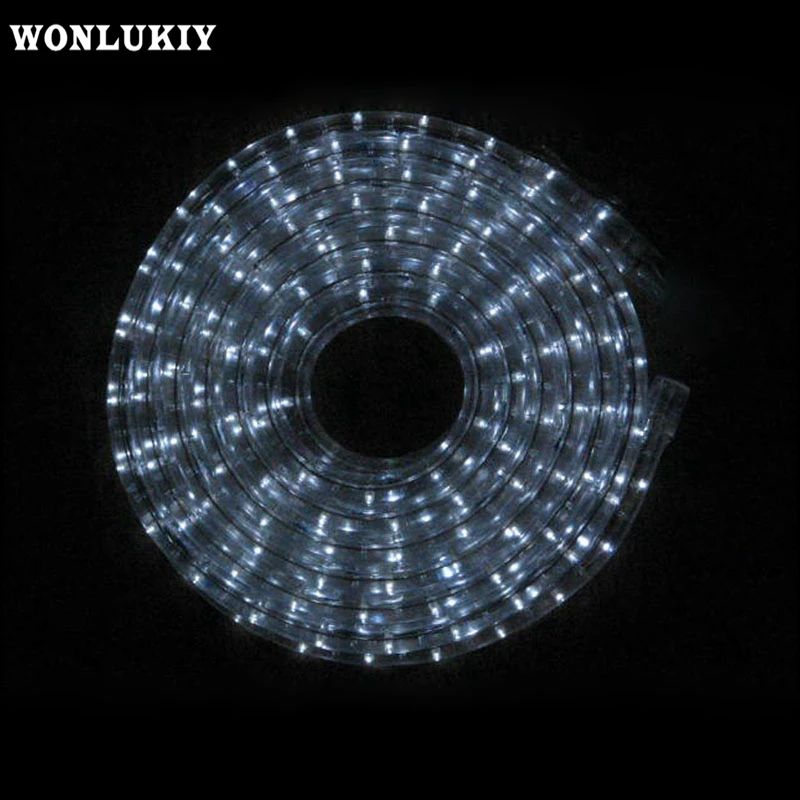 WONLUKIY круглая двухпроводная Светодиодная лента 220В неоновый свет 25leds/m гибкая
