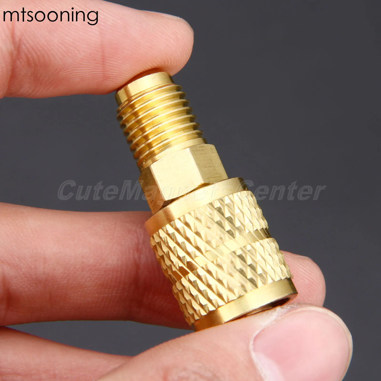 

mtsooning R410A Adapter For Refrigerant HVAC Mini Split Air Conditioners 1/4" Male SAE to 5/16" Female SAE Charging Hose Pump