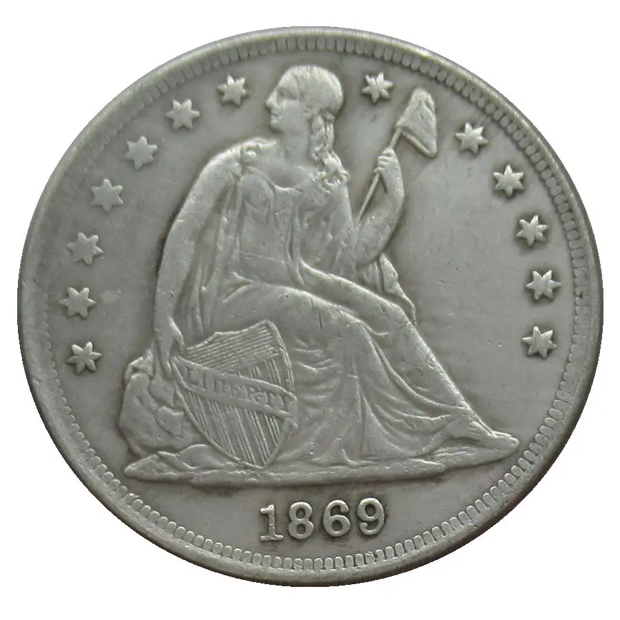 Download 1869 Seated Liberty Dollar Silver Plated Copy Coins Retail-in Non-currency Coins from Home ...