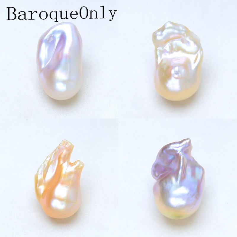 BaroqueOnly Natural FreshwateR Pearls, baroque WHITE Naked 