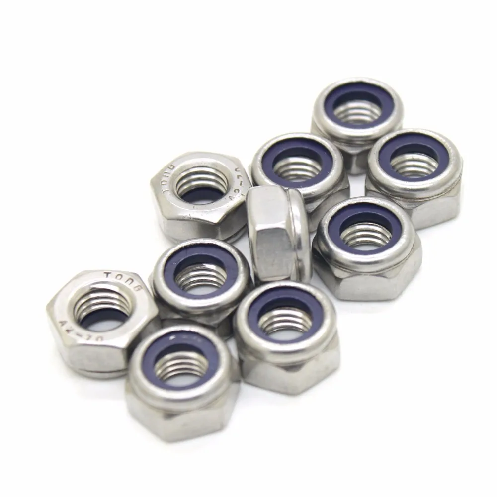 50pcs Cheap galvanized self locking nut / nylon lock / locknut M3in
