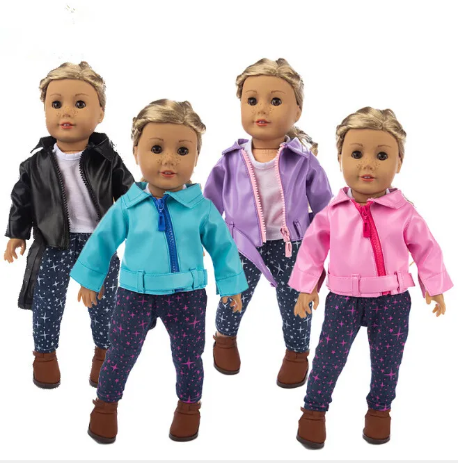 Leather Set Clothes fits for American girl 18