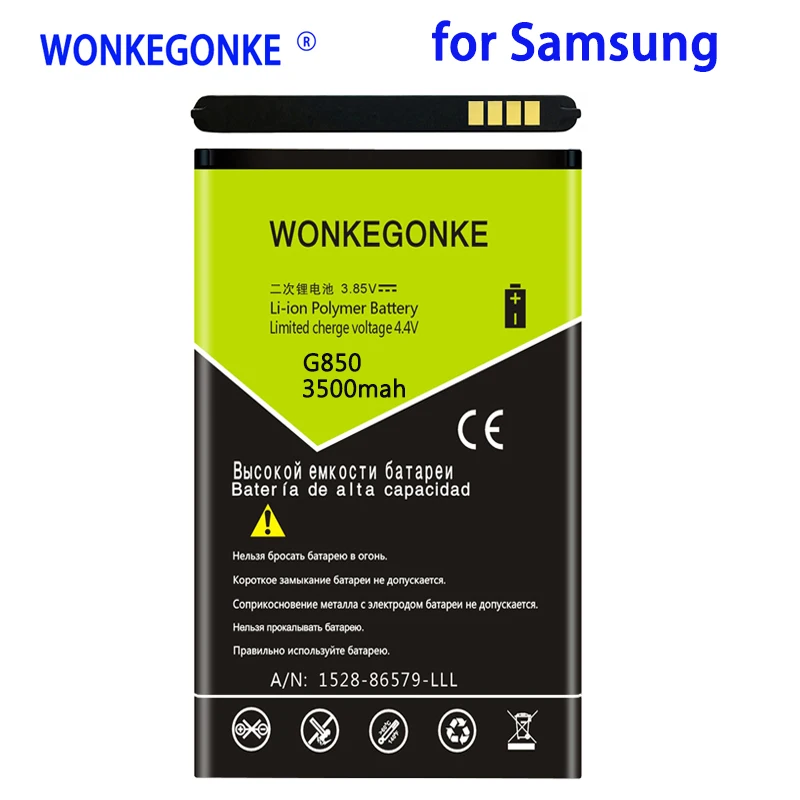 WONKEGONKE 3500 мАч EB BG850BBC литий ионный аккумулятор для телефона Samsung Galaxy Alpha G850F G8508S G8509V