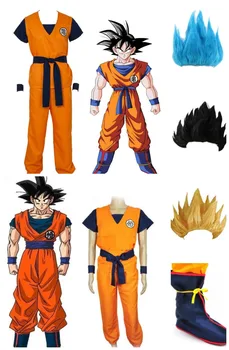 

ECOPARTY best gift Dragon Ball Z Goku Costume Son Goku Turtle SenRu Anime Cosplay Wig Boot Covers