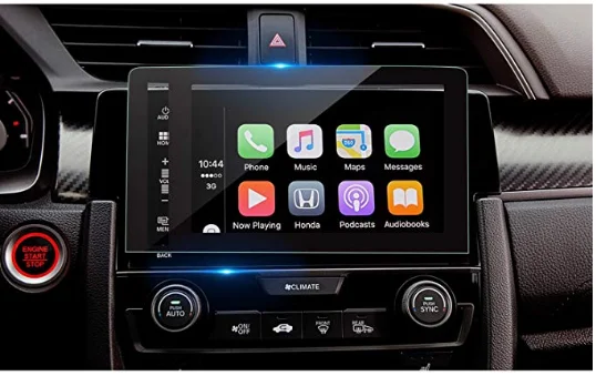 

7-Inch Car Navigation Screen Protector Tempered Glass Infotainment in-Dash Display Touch for 2016-2018 Civic Coupe EX Hatchback