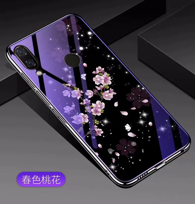 

For Huawei Nova 3 Case Soft Silicone edge+ Hard Tempered glass bluelight Protective Back Cover case For huawei nova3 phone shell