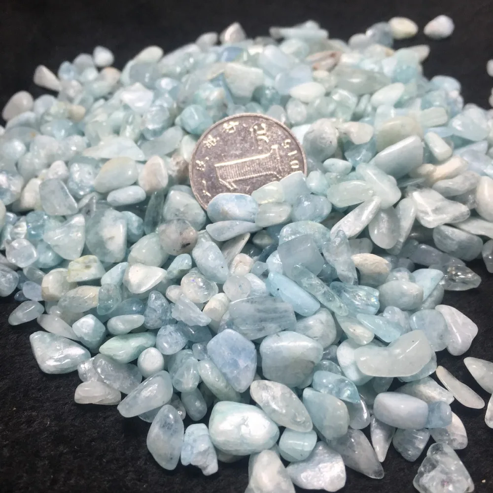 

50g Natural Aquamarine Quartz Crystal Stone Rock Chips Specimen Lucky crystal love natural stones and minerals Fish Tank stone