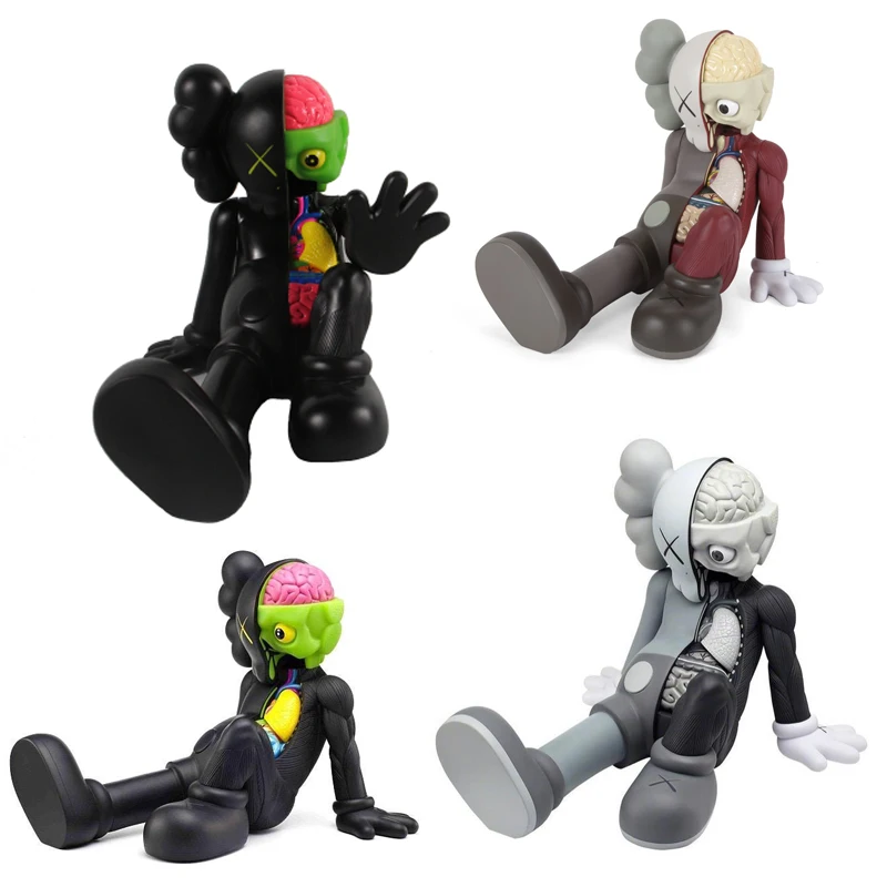

22X28CM KAWS Companion Resting Place Anatomy Style Sitting Position Street Art Action Figurine Collectible Model Toy New Retail