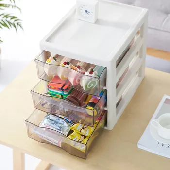 

Multi-Layer Plastic Drawer Storage Box Modern Home Desktop Cosmetics Stationery Sundries Storage Rack Transparent Storage Boxes