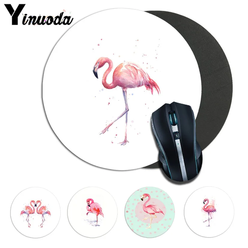 

Yinuoda Cool red Flamingo bird Rubber PC Computer Gaming mousepad Size for 22*22cm round pc mousepad Rubber Rectangle Mousemats