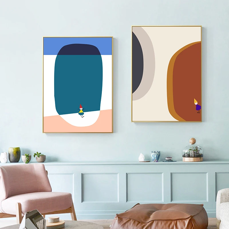 

Nordic Poster Abstract Canvas Art Print Cartoon Modern Wall Painting Decoration Pictures for living Room Scandinavian Home Decor
