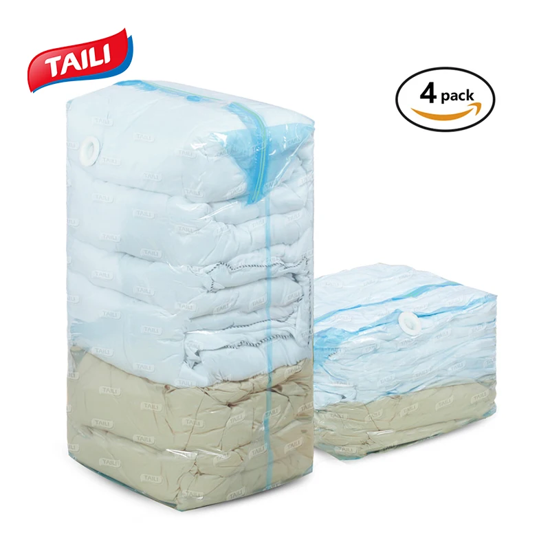 4PCS Three Dimensional Vacuum Bags For Clothes Comforter Cube Space