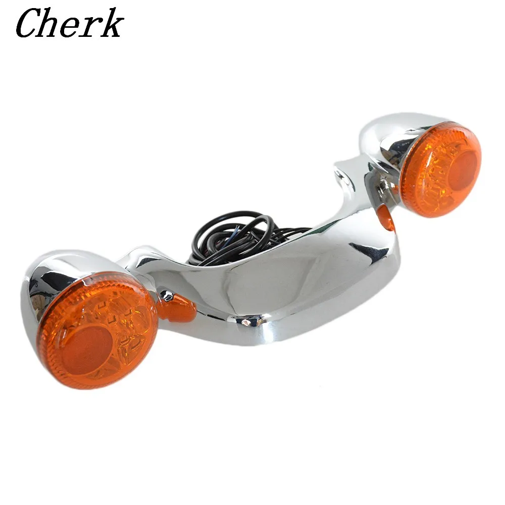 Chrome Motorcycle Rear LED Brake Light Turn Signal Bar For Harley Touring Street Road Glide 10-17 16 15 14 13 12 11 New