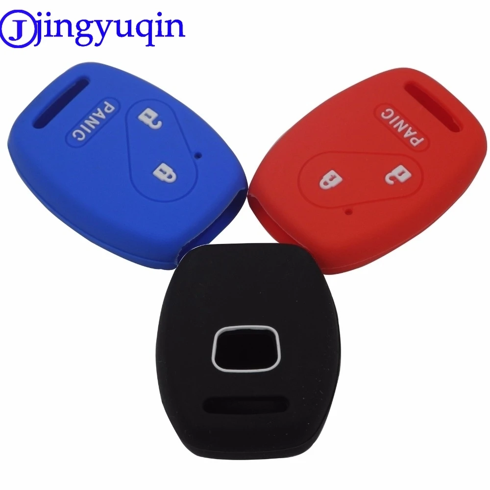 

jingyuqin 2/3 Buttons Remote Car-Styling Silicone Key Cover Case For Honda FIT INSIGHT Civic Accord CR-V Ridgeline