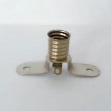 200 шт. E10 Цоколи для лампочка латунь с Никель покрытием