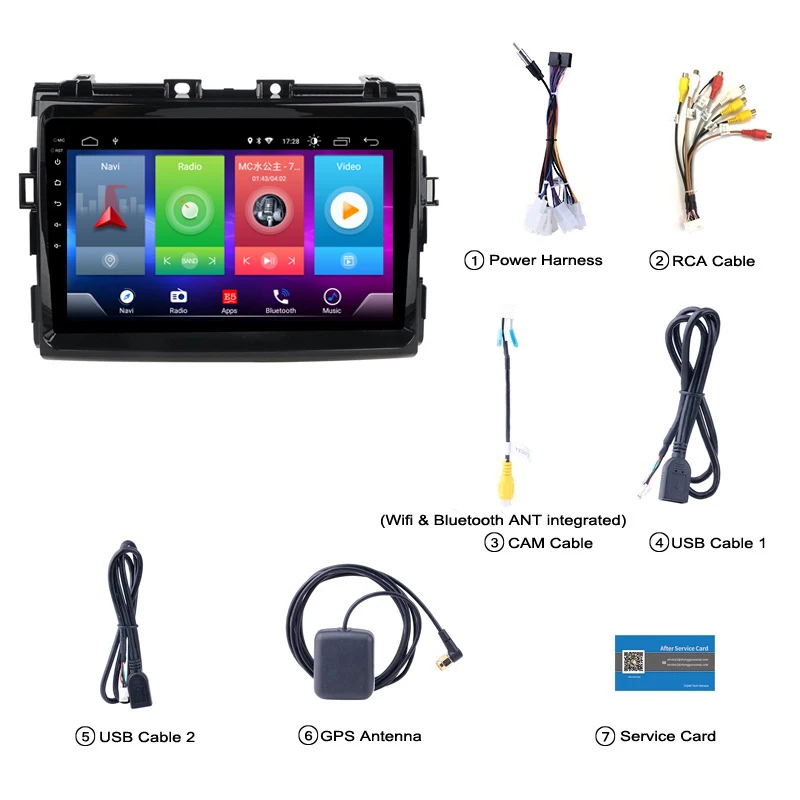 Perfect Full Touch Screen Car Android 8.1 Radio Player For Toyota Previa 2006-12 DSP GPS Navigation Video Multimedia Built in Bluetooth 2