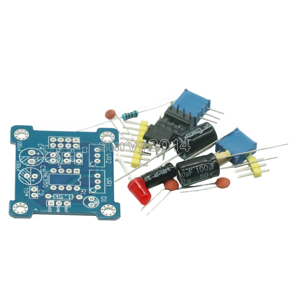

Adjustable NE555 Pulse Frequency Adjustable Module Duty Cycle Module Square Wave Signal Generator DIY Kit BOARD