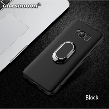 

50pcs Shockproof Car Finger Ring Holder Magnetic Armor Case For Samsung Galaxy S9 S8 Plus Note 8 Bracket Kickstand Stand Cover