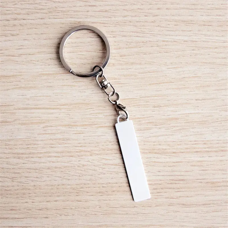 

Пустые белые брелоки для ключей с сублимационной печатью, пустые пользовательские индивидуальные расходные материалы для брелоков «сделай сам» 15 шт./лот, новинка 2019