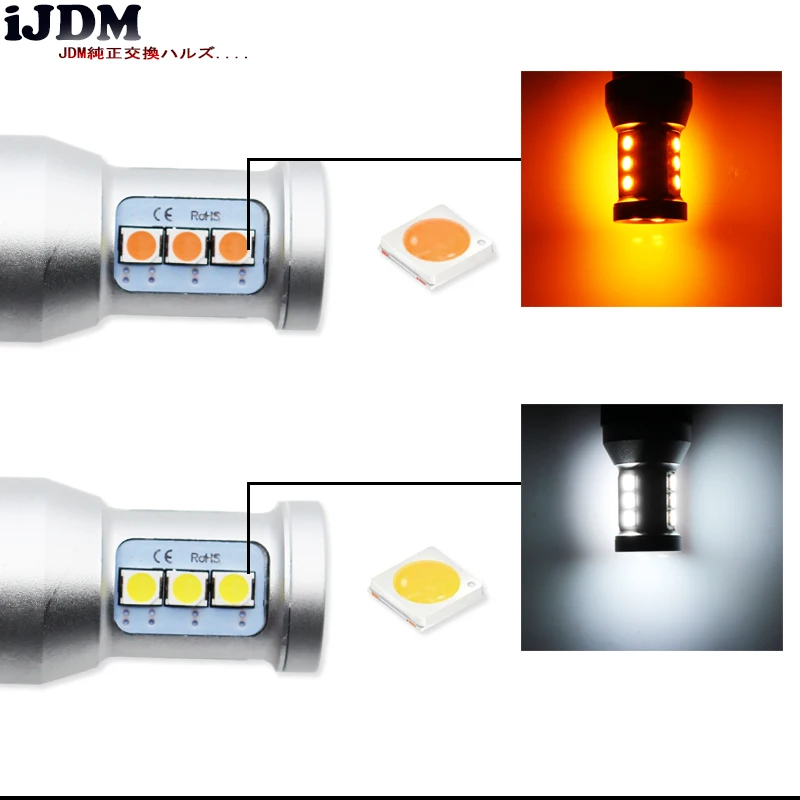 IJDM Amber PW24W светодиодный Canbus без ошибок PWY24W светодиодный лампы для Audi A3 A4 A5 Q3 VW MK7 Golf CC Ford Fusion передние указатели поворота