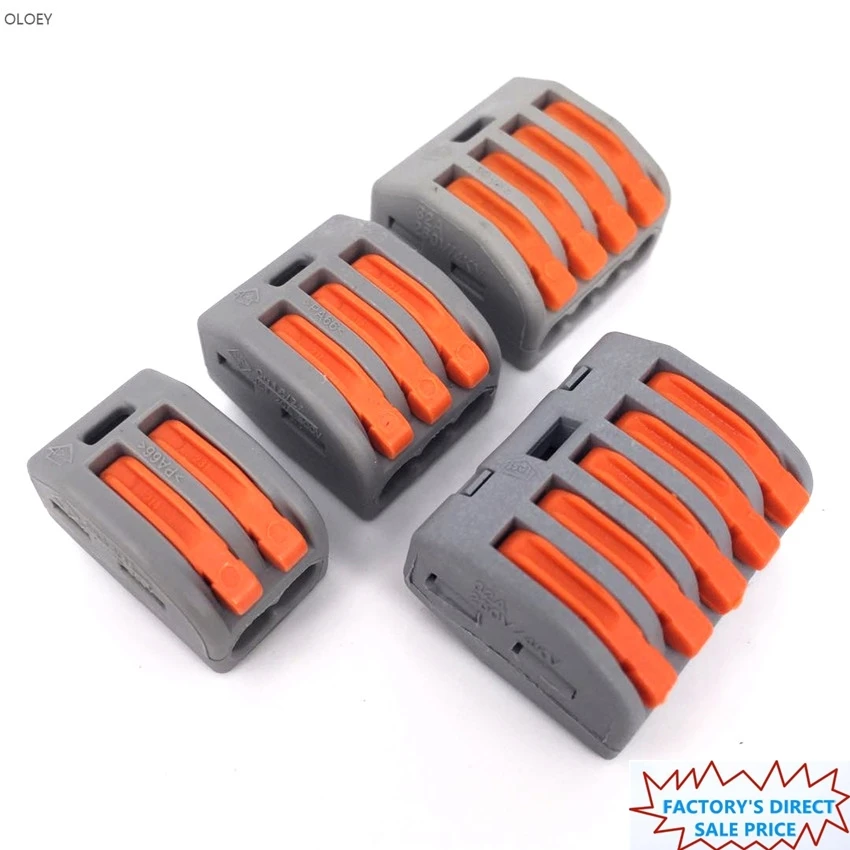 

(5pcs-50pcs)Block Electric Cable Connector Wire Reusable 2/3/5 Way Reusable Spring Lever Terminal Hot Sell Useful New
