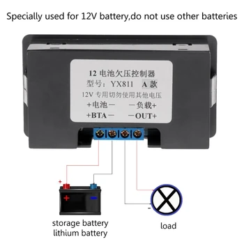 

12V Battery Low Voltage Cut off Switch On Protection Undervoltage Controller DC