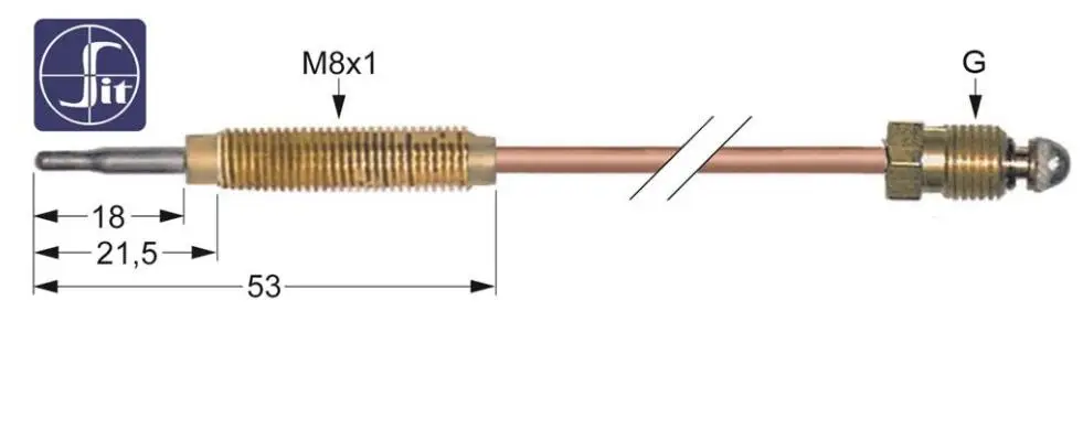 SIT термоэлемент Lange 1500 мм passend мех Heidebrenner M8x1