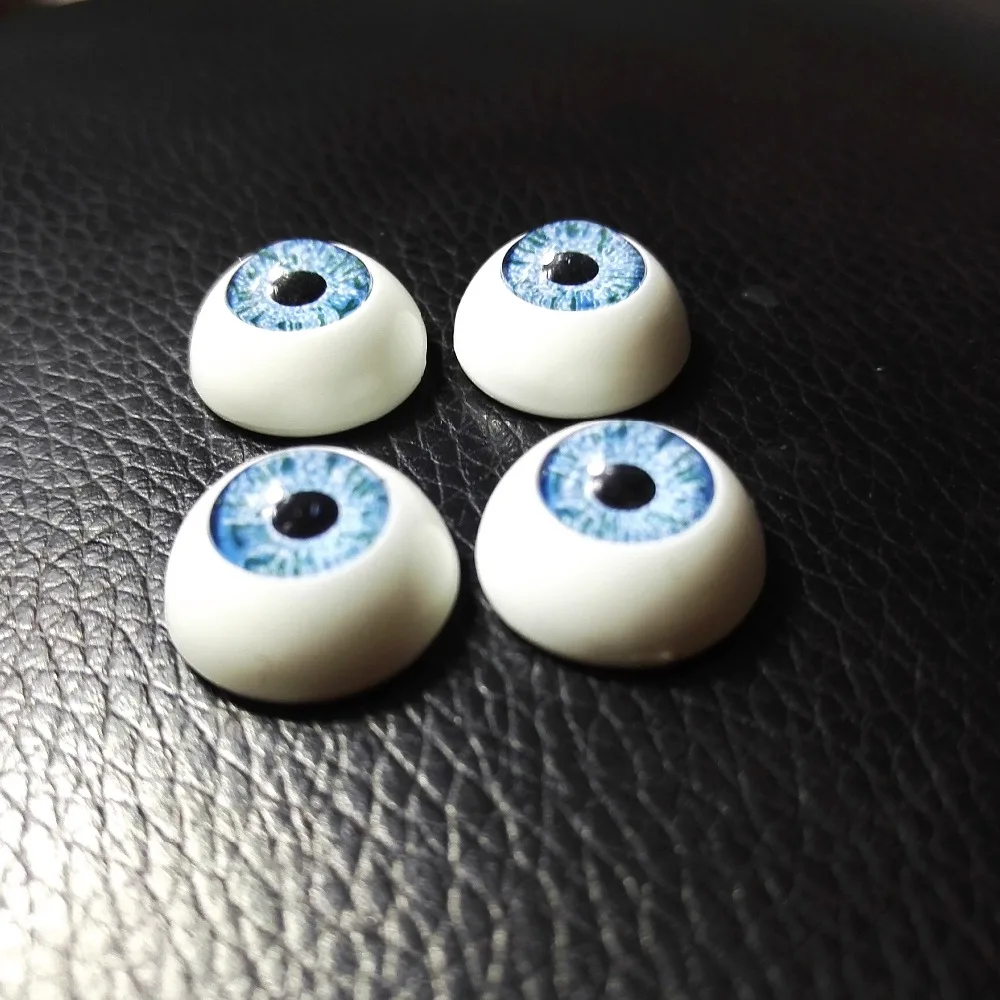 

20pcs(10pairs) 12mm Doll Eyeballs Half Round Acrylic Eyes for DIY Doll Crafts blue Color Plastic Doll EyeBall Doll Toys ,TR-12