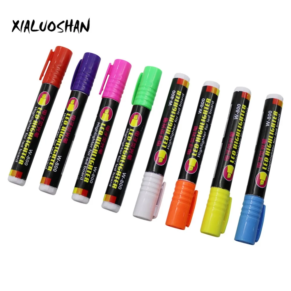 

8-color Highlighter Colourful Erasable Electronic LED Writing Marker Color Fluorescent Painting Graffiti Student Stationery 1Pc