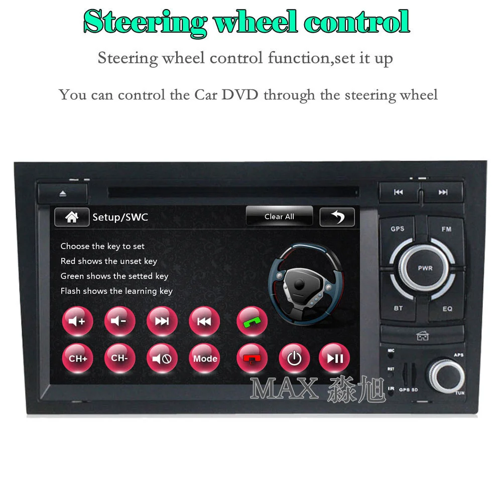 Perfect MAX 2 din Car Radio GPS Navigation System For Audi A4 B6 B7 S4 2002-2007 Bluetooth Call/Music Free Map swc 3 Perfect MAX 2 din Car Radio GPS Navigation System For Audi A4 B6 B7 S4 2002-2007 Bluetooth Call/Music Free Map swc 3