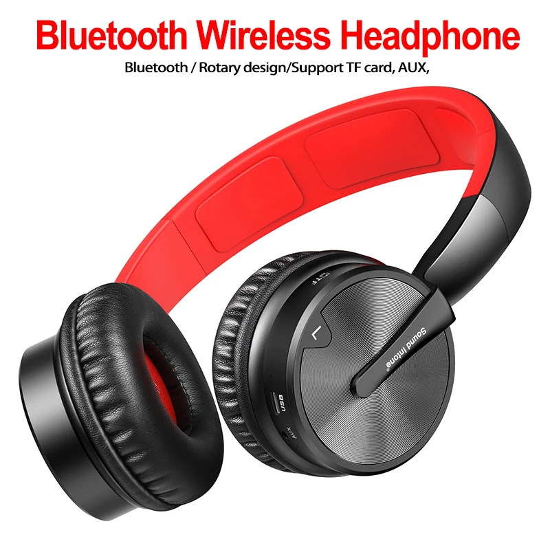

HIFI Wireless Bluetooth Stereo Headphones Folding Earphone Noise Reduction Earphone Headset with MIC for IPhone Ipad Tablet PC