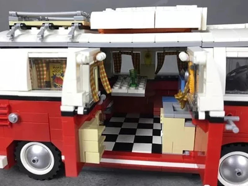 21001 T1 Camper Van классическая модель автобуса 1342 шт. серия Creator строительные блоки игрушки совместимы с 10220