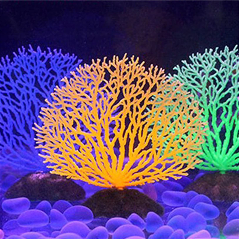 Aquarium Decorations Ornaments Aquarium Plants Plastic Artificial Grass Coral Fish Aquarium Accessories akvaryum dekor 40DC21 (1)