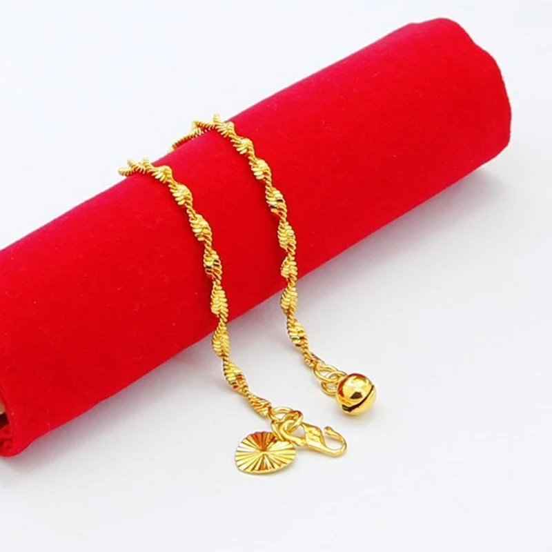 24K позолоченные цепи браслеты ювелирные изделия для женщин Srebrna bransoletka pulsera de plata