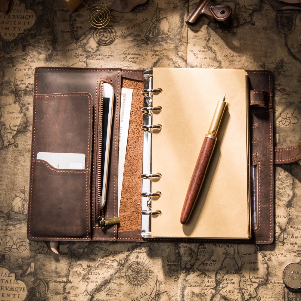 Кожаный Блокнот IPBEN дорожный дневник для путешествий a5 Note Book 2019 ручной работы