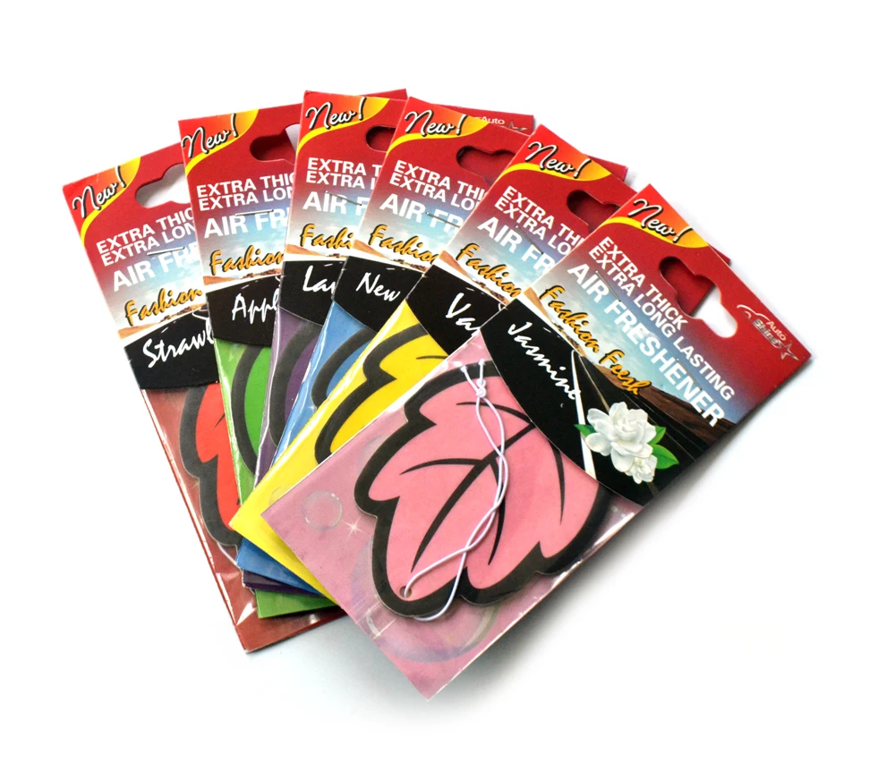 6pcs Auto Shine 6 perfume/fragrance mixed Hanging Paper Car Air