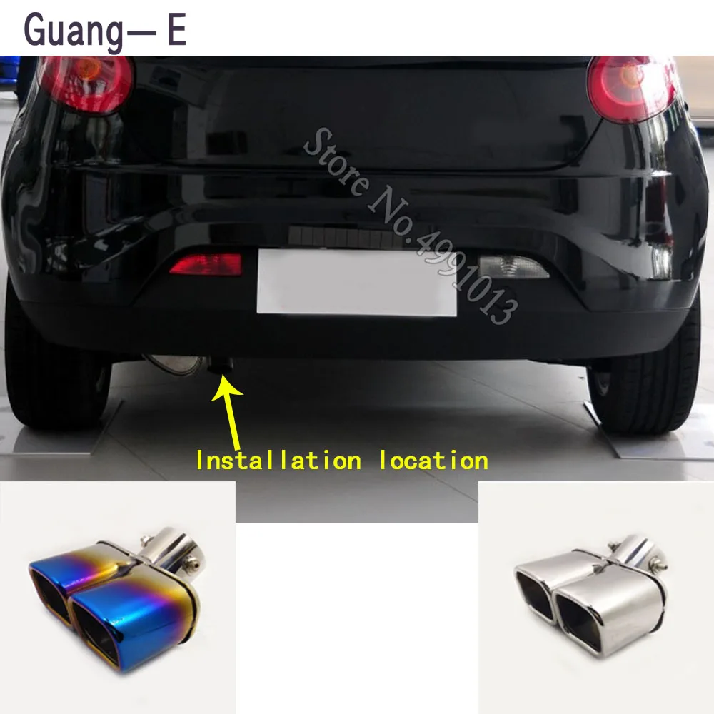 

car stickers cover muffler exterior back end pipe dedicate exhaust tip tail outlet ornament 1pcs For FIAT Bravo 2011 2012-2018