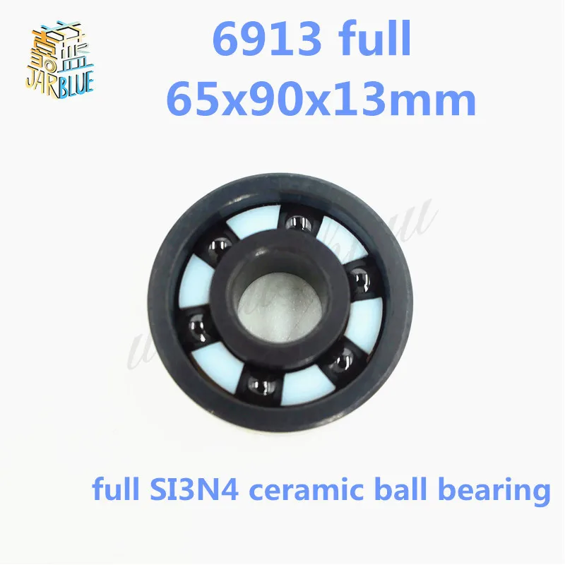 Free shipping high quality 6913 full SI3N4 ceramic deep groove ball bearing 65x90x13mm